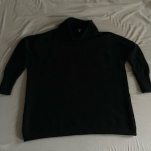 Free People oversized black cotton sweater